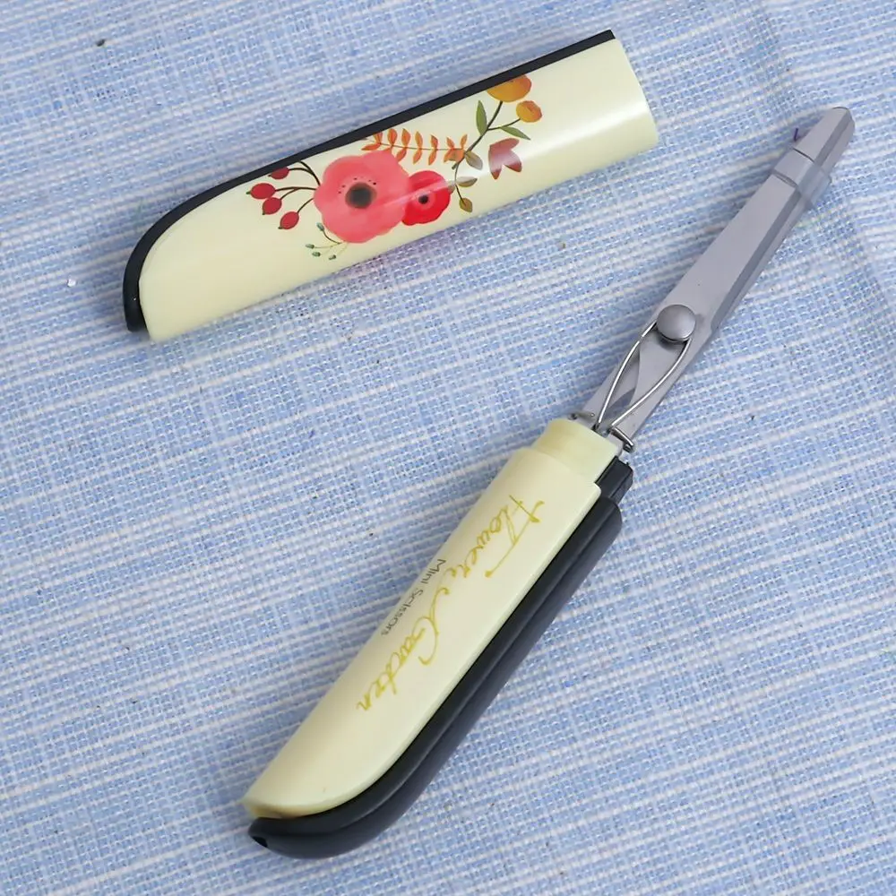 Творческий каваи ручка Пластик Скрапбукинг ножницы для детей подарок цветочный узор