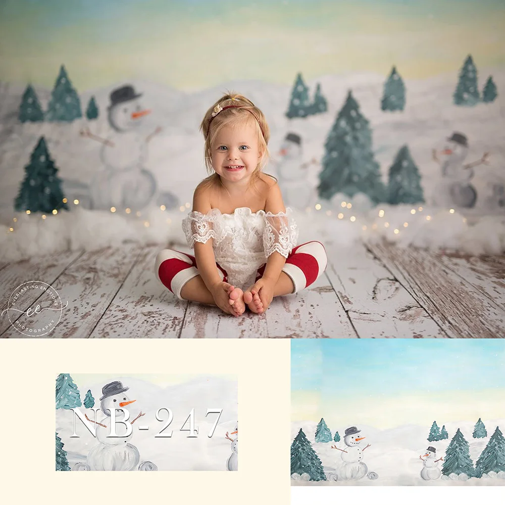 

NeoBack Newborn Photography Backdrop Baby Background for Photo Studio Photobooth Backdrops snowman Children Birthday Party
