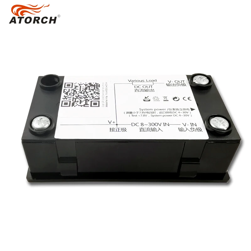 ATORCH DC 300 в а точный счетчик энергии Bluetooth Напряжение Ток Мощность Вольтметр