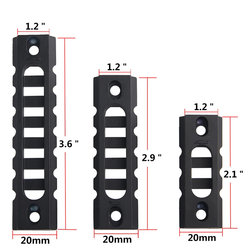 2 inch 3 Slot 3inch 5inch Slot 3.6inch 7 Slot Aluminum Keymod Scope Mount Picatinny Weaver RL1-0022 (10)