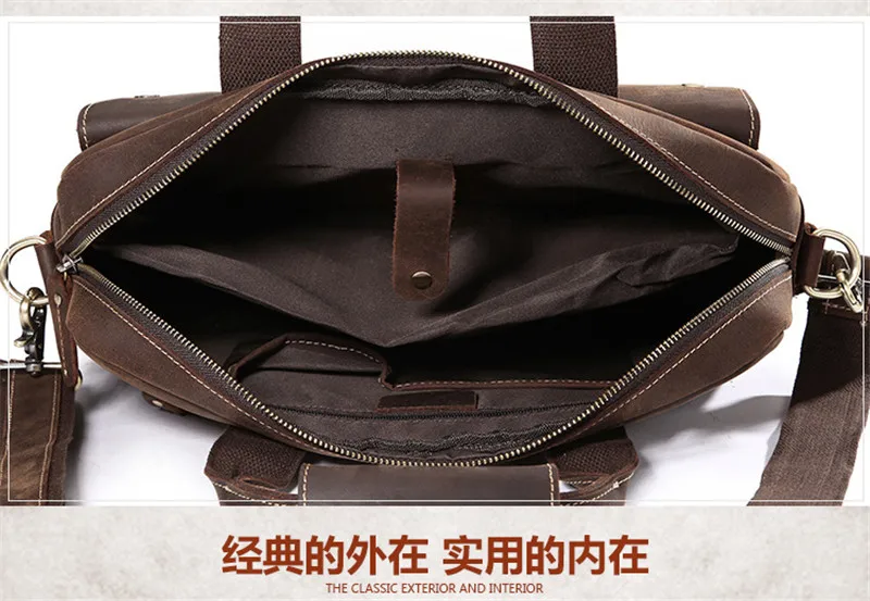 Мужской портфель из натуральной кожи, сумки-мессенджеры Crazy Horse, кожаная деловая сумка, мужской кожаный портфель для ноутбука для мужчин, сумки-тоут