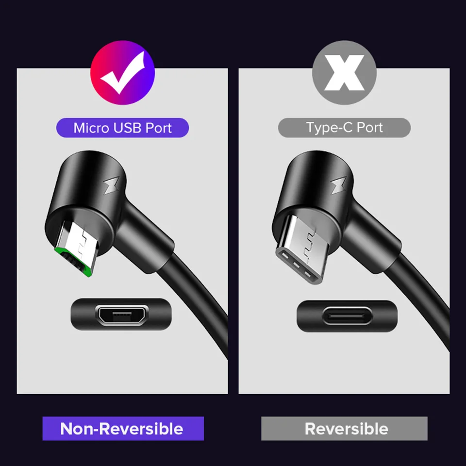 Venroii кабель Micro USB для синхронизации данных 1 м 3 А Быстрая зарядка мобильного
