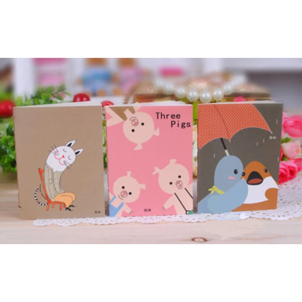 

5pack CheapCartoon Little Notebook Handy Notepad Paper Notebook