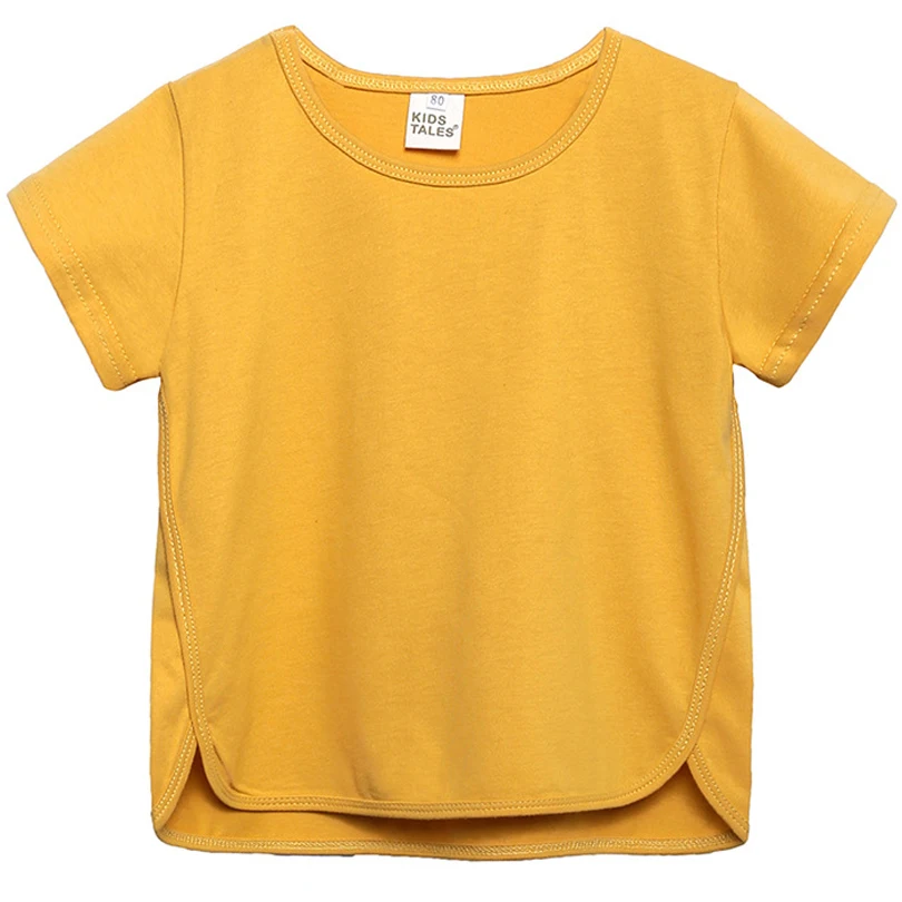 

New Uniesx Baby T-shirt Girls Boys T Shirt Solid Color Short Sleeve T-Shirts Children's Clothing Casual Tops Korean T Shirt 1-9Y
