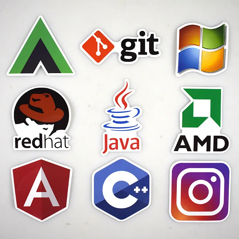 50pcs Programming Language Sticker Java Html APP Software Program for DIY Laptop Luggage Phone Moto Car Bike