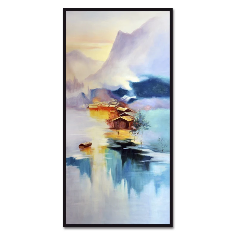

(No Framed) Factory wholesale Chinese landscape ink series Custom Canvas Print On Canvas Printing Wall Pictures Home Decoration