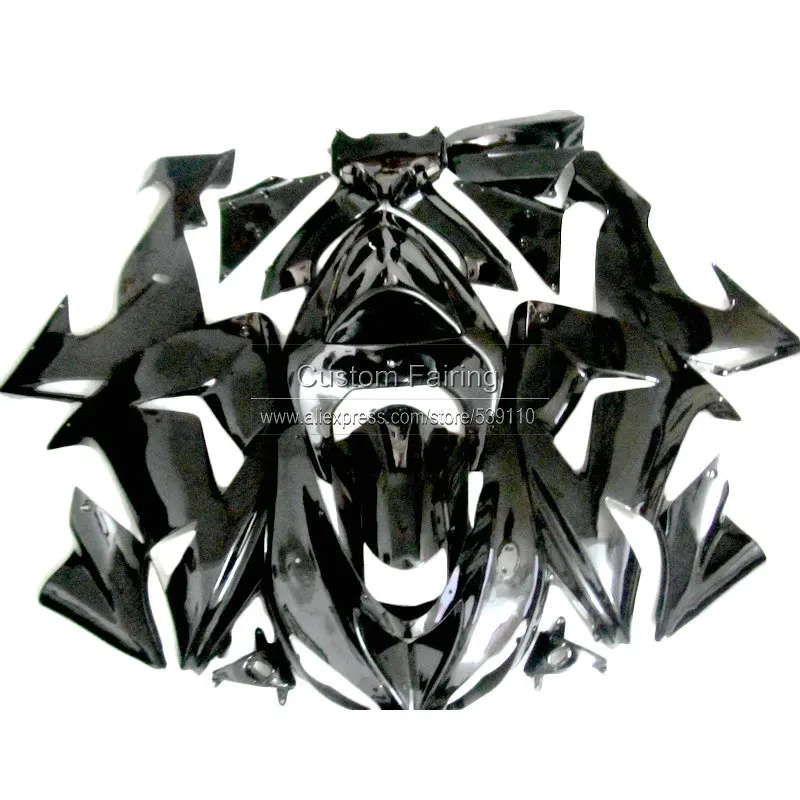 Обтекатели из АБС пластика для Kawasaki ZX 10R 2006 07 2007 06 Ninja zx10r глянцевый черный комплект