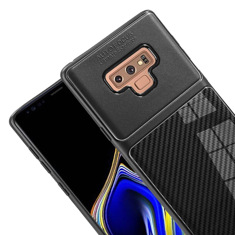 

Business Carbon Case for Samsung Galaxy Note 9 S9 Plus Soft Silicone Coque for Samsung Galaxy S8 S9 S10 Plus Note 8 9 case Cover