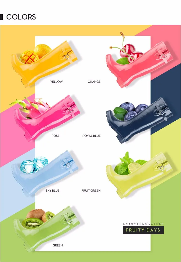 Hellozebra Women Rain Boots England Light knee High Rain Boots Women Candy Color Water Shoes Fall Boots Women Rubber 2017 New    (21)