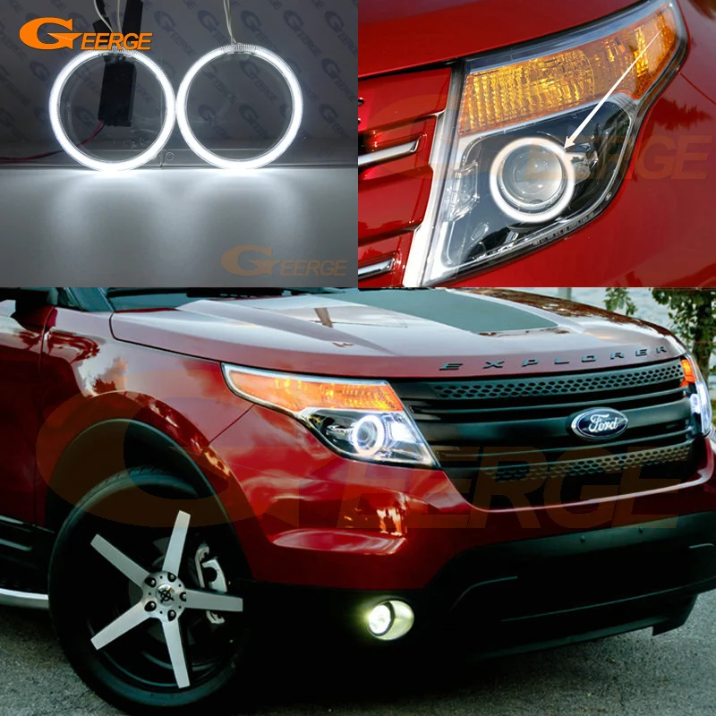 

For Ford Explorer 2011 2012 2013 2014 2015 Excellent Angel Eyes Ultra bright illumination CCFL angel eyes kit