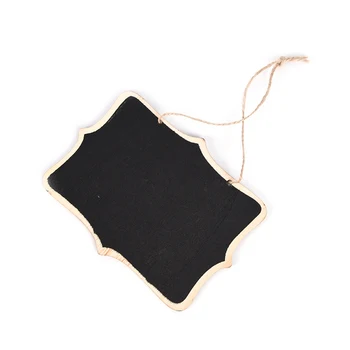 

Wooden Wall-mount Black Board With Rope/Wood Blackboard Memo/Message Board 12*16*0.25cm Wall Art Sticker