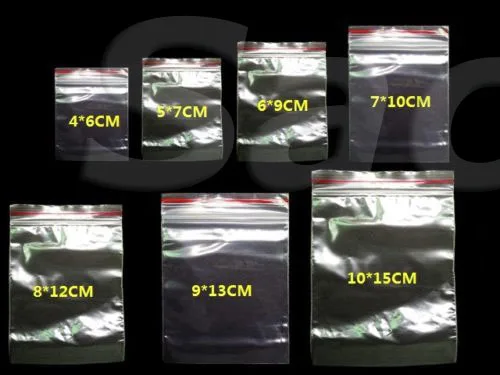 

Thickness 0.08mm Jewelry Ziplock Zip Zipped Lock Reclosable Plastic Poly Clear Bags