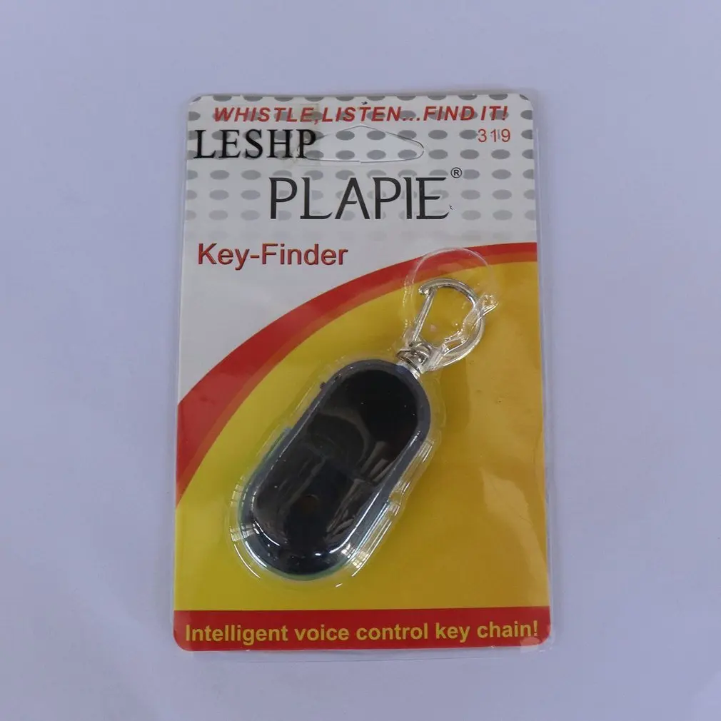 Portable Size Keychain Old People Anti-Lost Alarm Key Finder Wireless Useful Whistle Sound LED Light Locator Finder Keychain