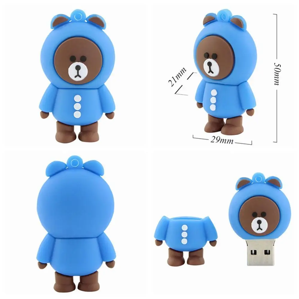 Mini Brown Bear USB Flash Drive Pendrive