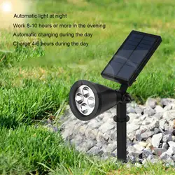 Новый светодиодный солнечный Мощность Spotlight садовый светильник пейзаж фары открытый Водонепроницаемый Spotlight