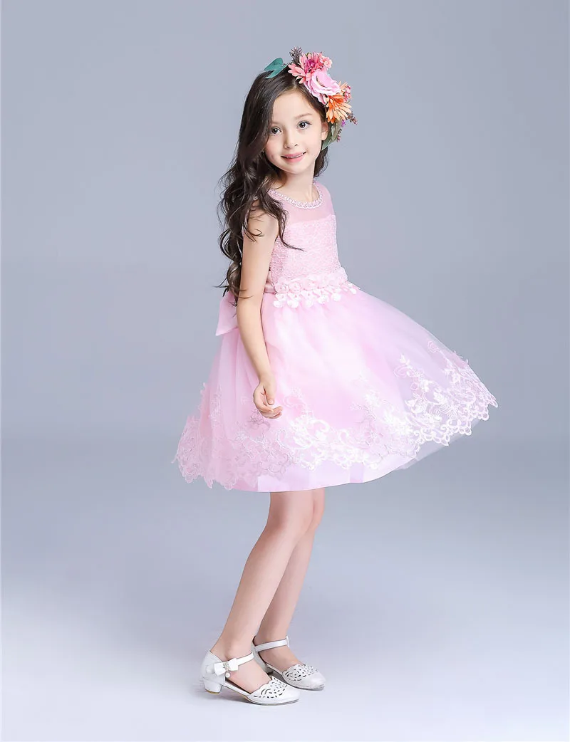 NWT BEAUTIFUL LITTLE GIRLS PALE BLUSH FLOWER GIRL EVENT DRESS SIZE 67