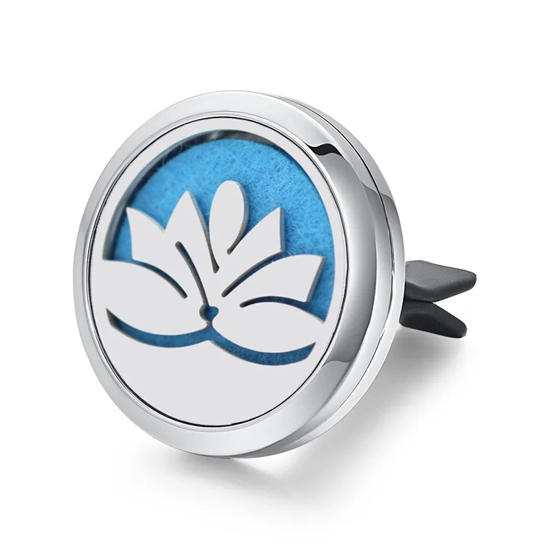 

1Pc Aromatherapy Car locket Essential Oil Vent Clip Diffuser Locket Pendant with 10 Washable Felt Refill Pads