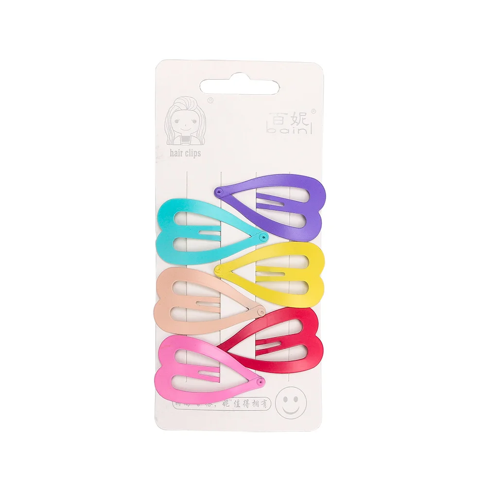 6PCS Baby Kids Girls Hair Accessories Slides Snap Hair BB Clips Slid DSUK