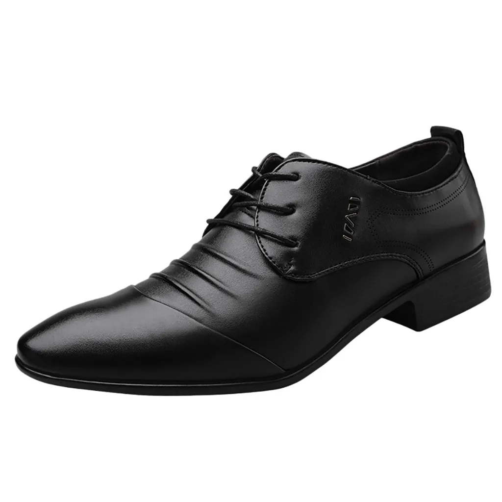 

2019 Formal Shoes Men Pointed Toe Men Dress Shoes Leather Men Oxford Formal Shoes For Men Fashion Dress Footwear 38-47