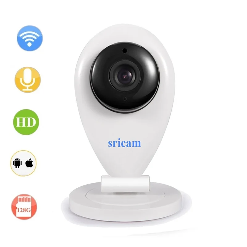  Mini HD Sricam SP009 Wireless Wifi IP Camera 720P Smart CCTV Security Camera Baby Monitor Support 128GB SD Card Mobile Remote 