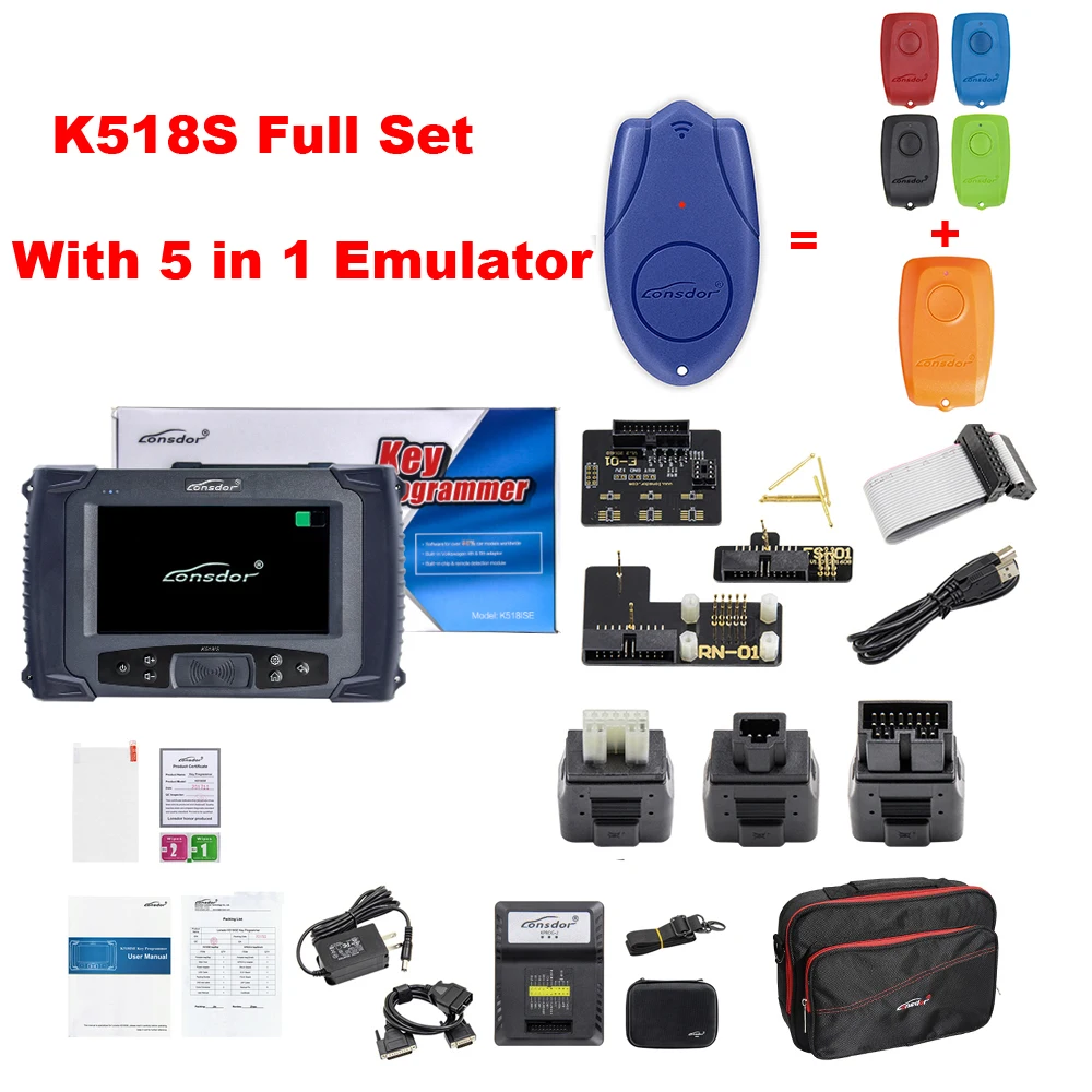 

LONSDOR K518S Key Programmer Full Set K518 No Need Tokens Free Opdate Online Odometer Adjustment Cover SKP1000 Lonsdor K518ISE