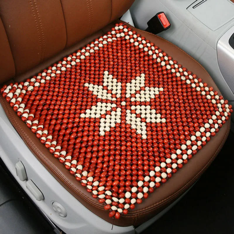wooden bead car seat cushion car cool cushion breathable monolithic