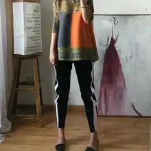 Miyake/Новинка; сезон лето-осень; женские рубашки в Корейском стиле; большие размеры; футболки