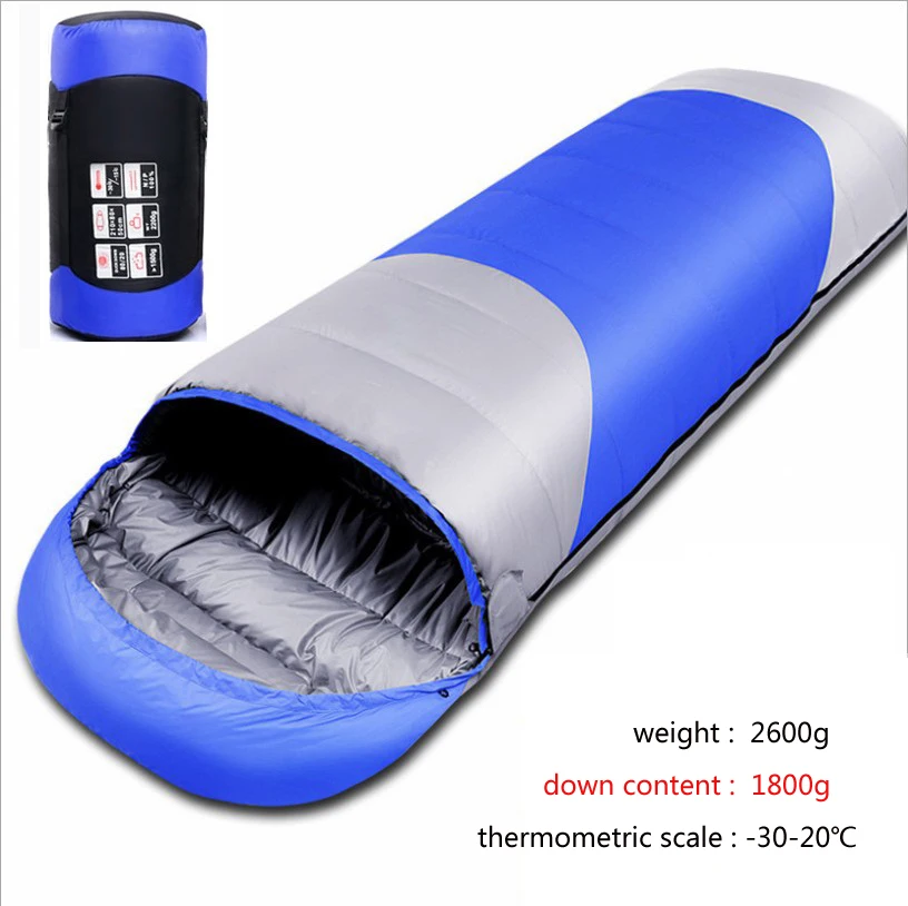 

Goose Down Sleeping Bag for Backpackingt, Ultra Compact Down Filled Backpack Packable 3/4 Season Mens and Womens Lightweight