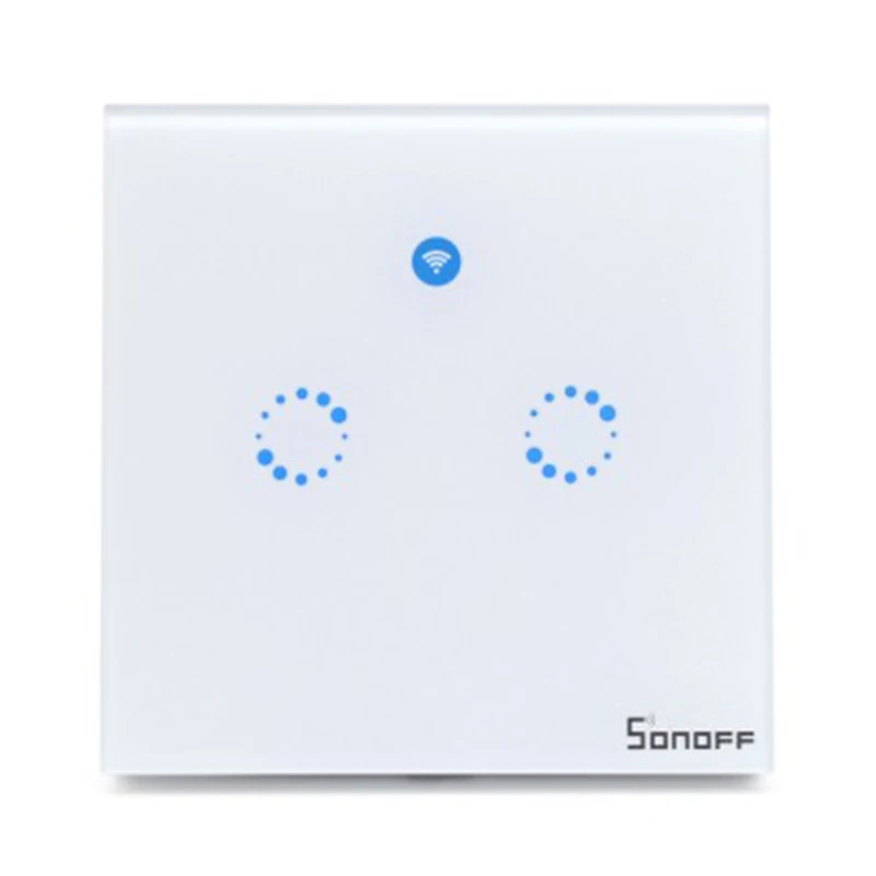 Sonoff T1 2C UK plug, умный настенный сенсорный светильник, переключатель вкл/выкл, пульт дистанционного управления, беспроводной WiFi/App/RF, 90 В-250 В, стеклянная панель, светодиодный