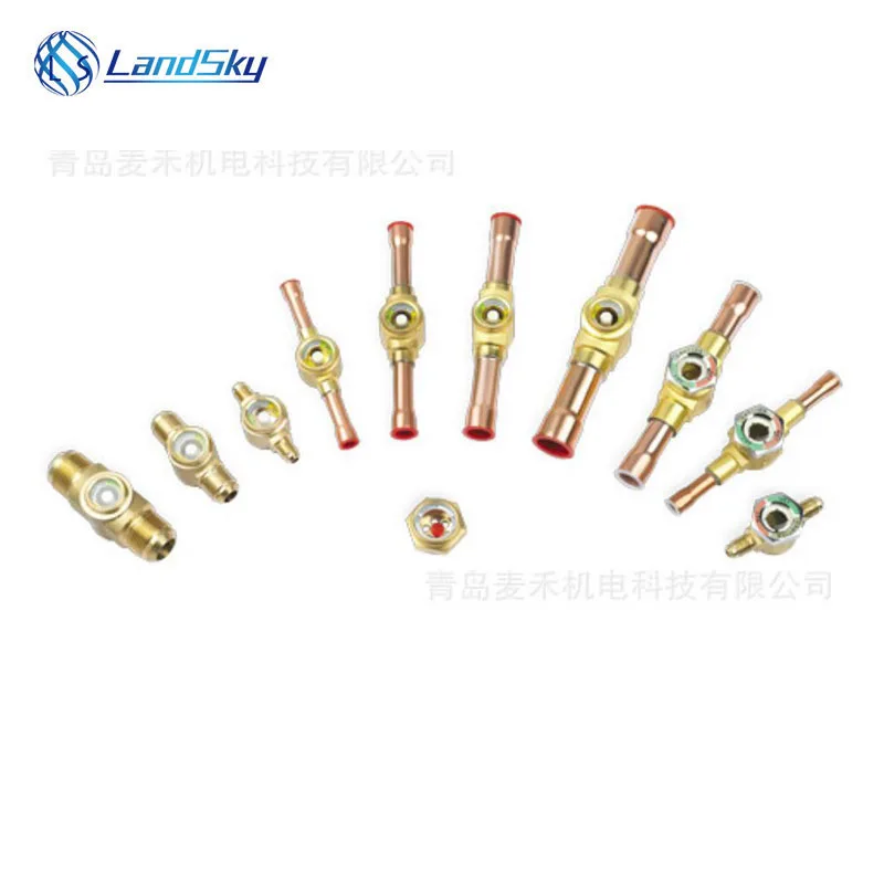 

indicates cooling system moisture 3/8 SAE thread connection cooling sight glass moisture indicator helps gauge refrigeration