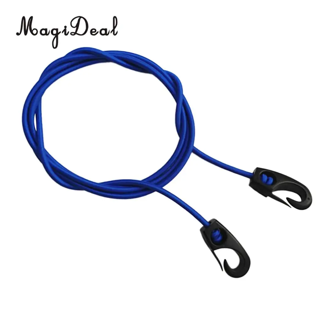 MagiDeal 185mm 5mm Elastic Bungee Cord Shock Rope Lanyard & Hook Snaps Tie Down Fishing Dinghy Kayak Boat RV Caravan