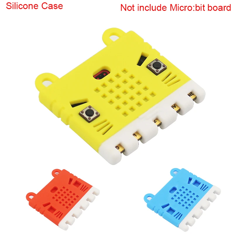 Чехол Micro:bit 3 цвета силиконовая коробка синий желтый красный чехол симпатичный