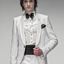 Заказной цвет реагенты обогащения бутил процесс, на одной пуговице, Белый Жених Смокинги друзей жениха мужской мундир для свадьбы одежда жениха тонкий белый Для Мужчин's платье