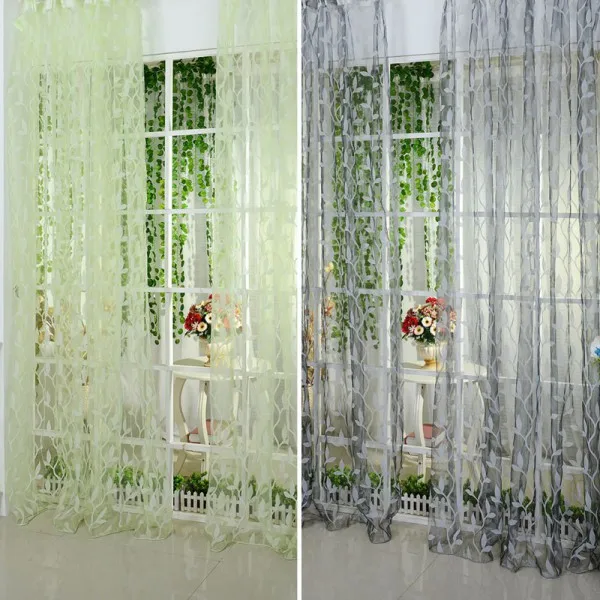 Leaf Type Tulle Voile Door Window Curtain Drape Panel Sheer Scarf Leaf Type Tulle Voile Door Window Curtain Drape Panel Sheer Scarf Valance In Curtains From Home Garden On Aliexpress Alibaba Group