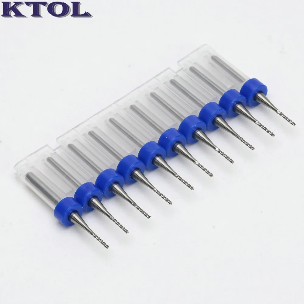 

10pc 3.175*1.0mm Downcut Bit CNC PCB Cutters Solid Carbide End Mill Drill Dremel Micro CNC Router Cutting Tools PCB Milling Bits