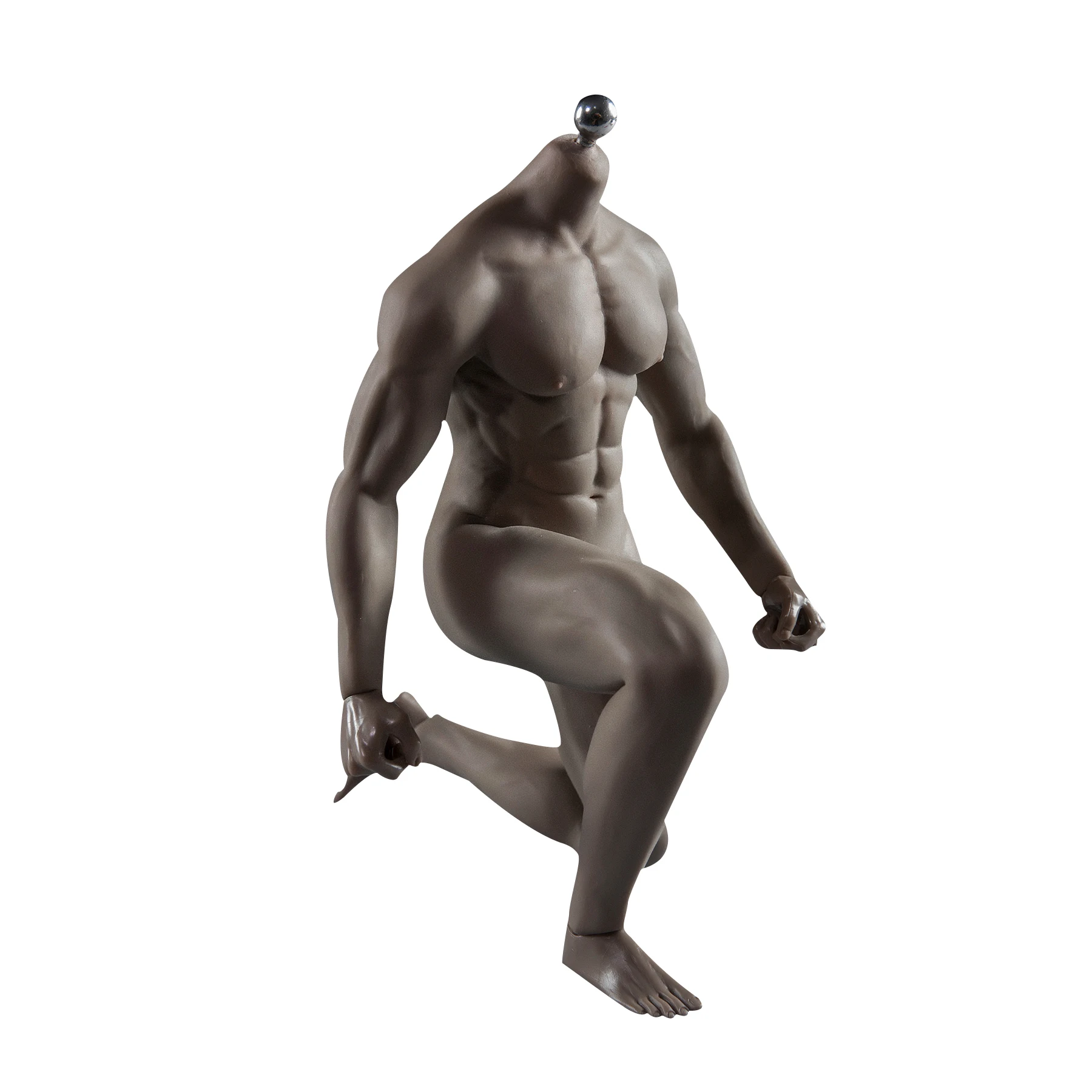 1/6 Scale 12''Ultra Flexible Muscular Male Seamless Body Stainlee Steel Skeleton Rubber Human-like Skin Bodies for 1/6 Head