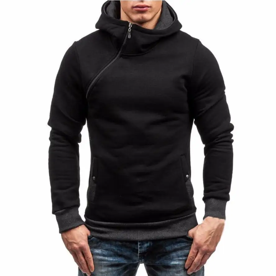 JAYCOSIN Men's Autumn Winter Long Sleeve Zipper Hooded