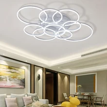 Постмодерн кольцо чердак подвесные лампы led люстра еда гостиная скандинавском стиле личности золотой простой спальня круглый