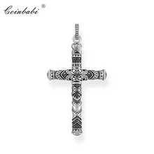 Подвеска Крест маори 925 пробы серебро для мужчин и женщин винтажные ювелирные изделия модный подарок Томас стиль череп кулон подходит ожерелье