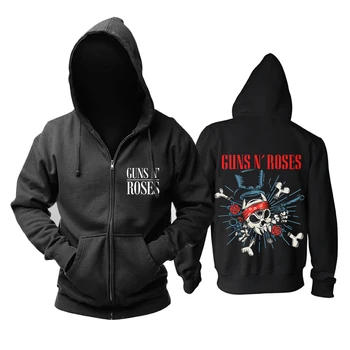 

Bloodhoof Guns N' Roses Hard Rock band zipper Hoodies Asian Size