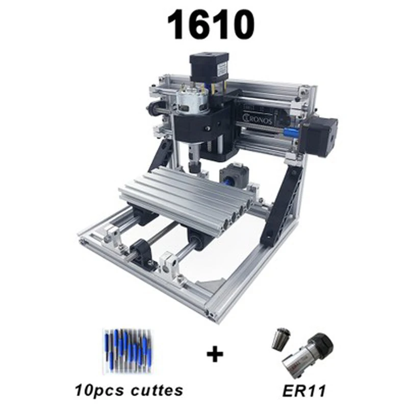 DIY Мини 3 оси 1610 CNC гравировальный станок Pcb фрезерный для дерева лазерный гравер 500