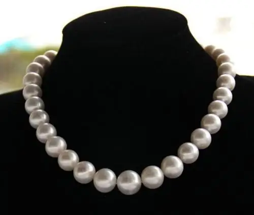

FREE SHIPPING>>>@@ > Rare huge 13mm natural tahitian south sea white pearl necklace ^^^@^Noble style Natural Fine jewe &