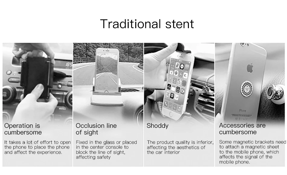 !ACCEZZ Gravity Car Phone Holder Air Vent Mount Stand Universal in Car For iPhone 7 8 XS Samsung Huawei GPS Mobile Phone Bracket (2)
