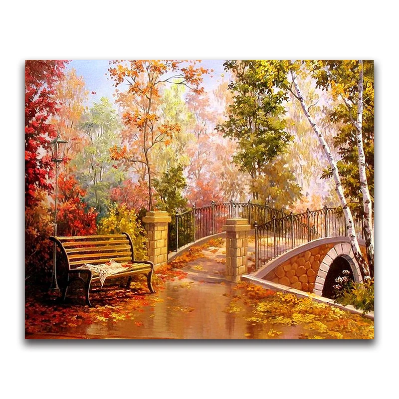 Autumn scenery picture Diamond Painting cross stitch kits 5D Diy Diamond Embroidery arts and crafts mosaic pattern gift
