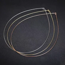 SINLEERY, простой модный воротник-чокер розового, золотого, серебряного цвета для женщин и девочек, подходит к большинству подвесок XL077 SSC