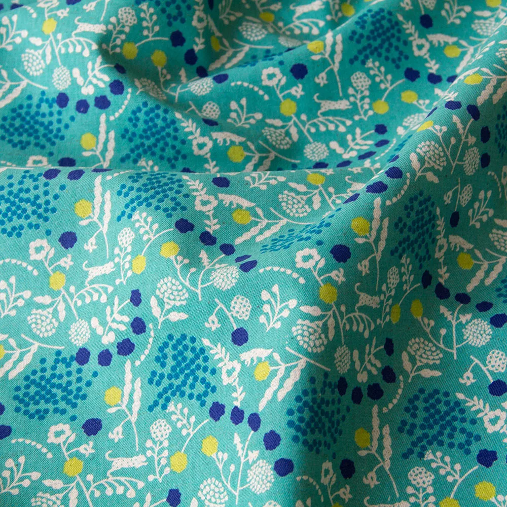 

50cm*110cm Japanese Cotton Linen Fabric Weight Light Echino By Etsuko furuya Sprout C