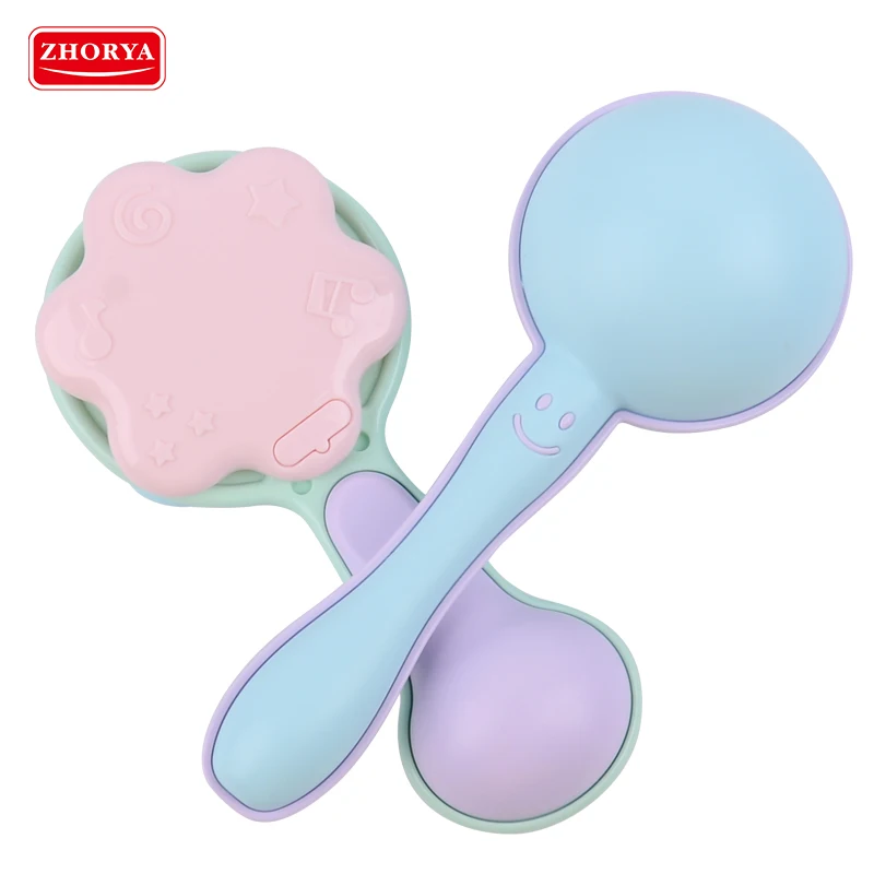 

Zhorya Baby Clapper Toys Three Layer Castanets Rattle Musical Instrument for Baby Children Shaking Bell with Sound Education Toy