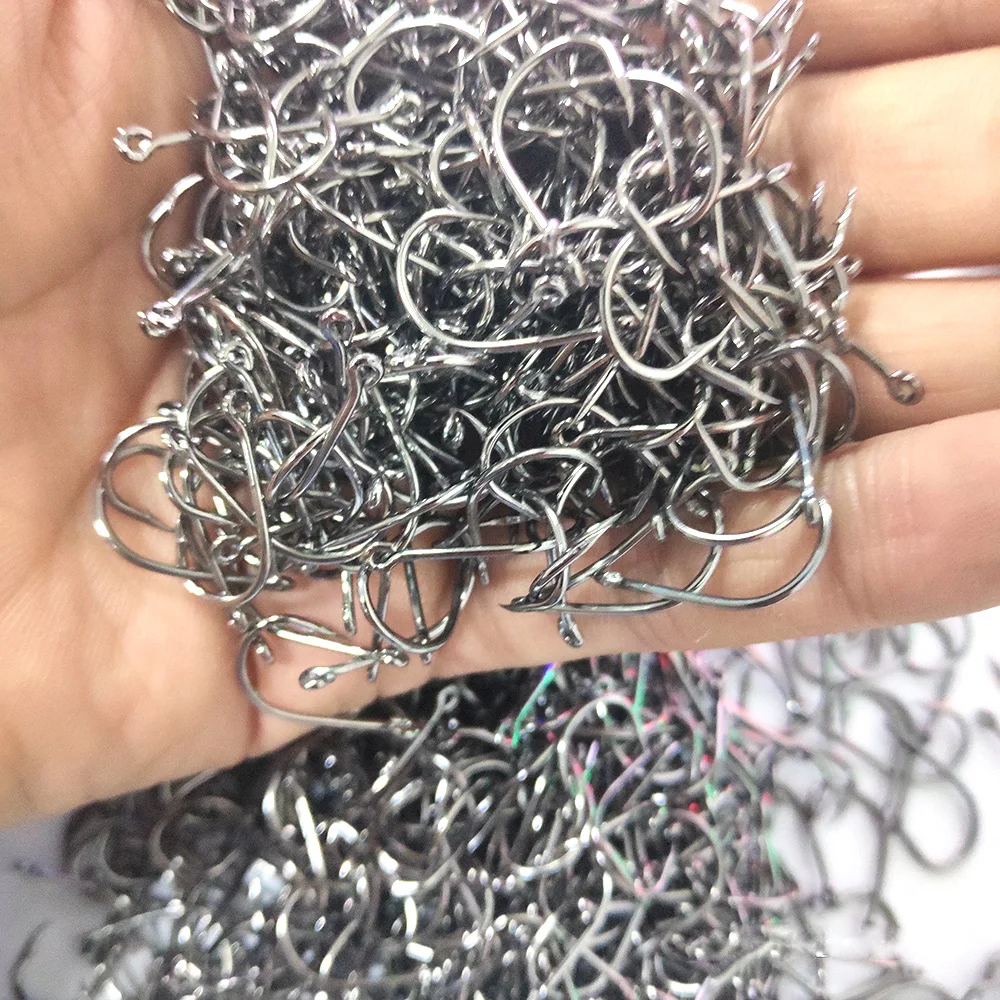 

3#-12# 10pcs/lot High Carbon Steel Fish Hook Barbed Carp Hooks Sea Tackle Accessories