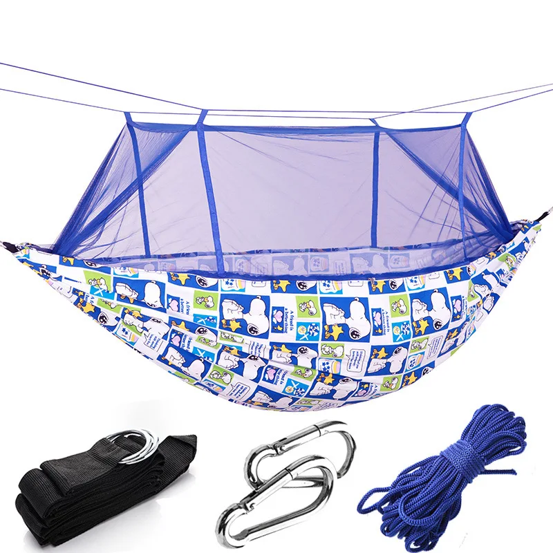 Newest Leisure Hammock Outside Mosquito Prevention Sideways Double People Thicken Swing Little bee Lovers Camping Hammocks