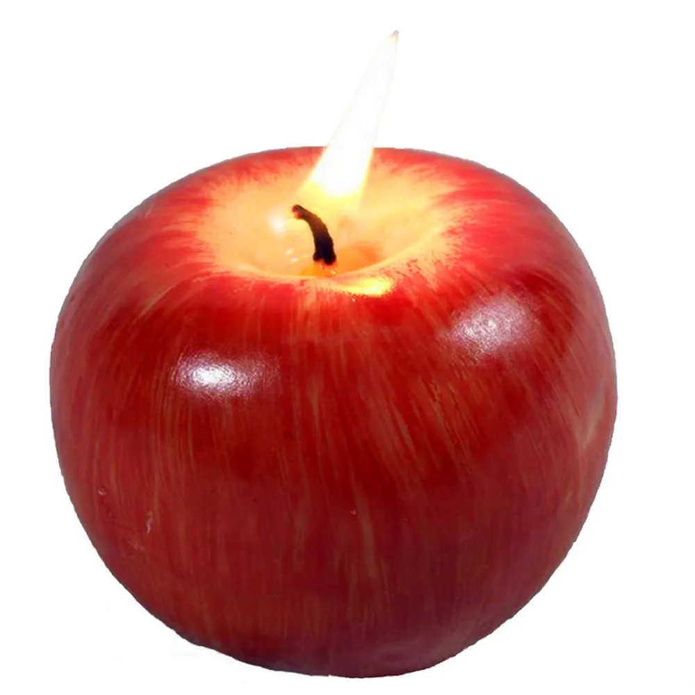 Christmas Gift Emulational Apple-shaped Fragrant Candle Christmas’ Eve Gift Small Size